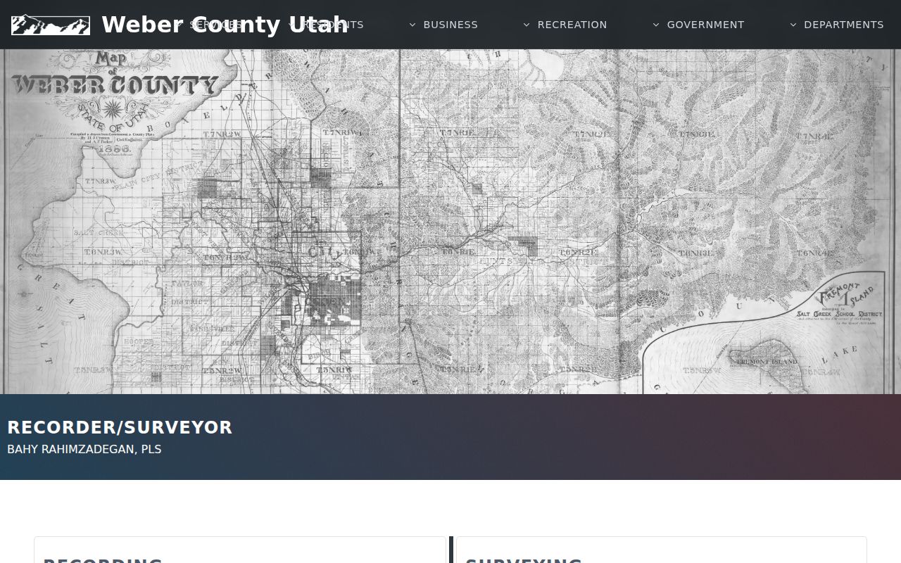 Weber County people search recorder services